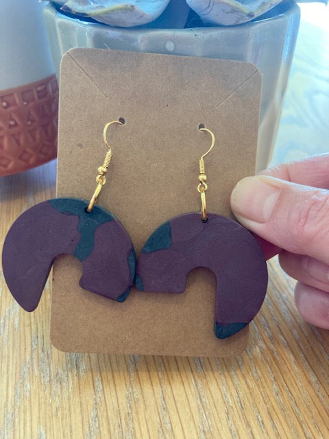 Handmade jewellery  terrazzo earring(autumn crush 02)